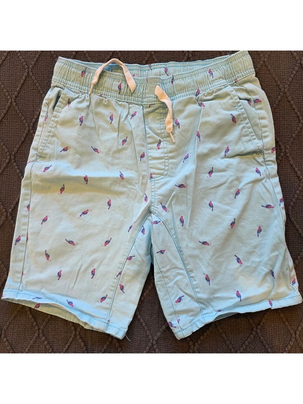 💥4 for $25💥 George Mens Light Blue Shorts with Parrot Design